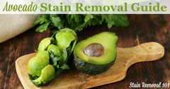 How to remove avocado stains on smocked baby clothing?